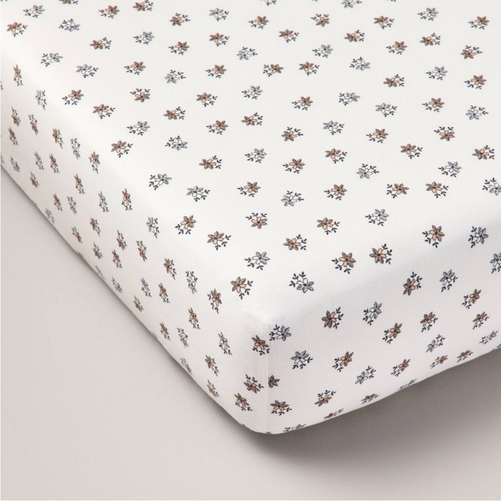 Floral Cotton Percale Fitted Crib Sheet - Hearth & Hand™ with Magnolia
